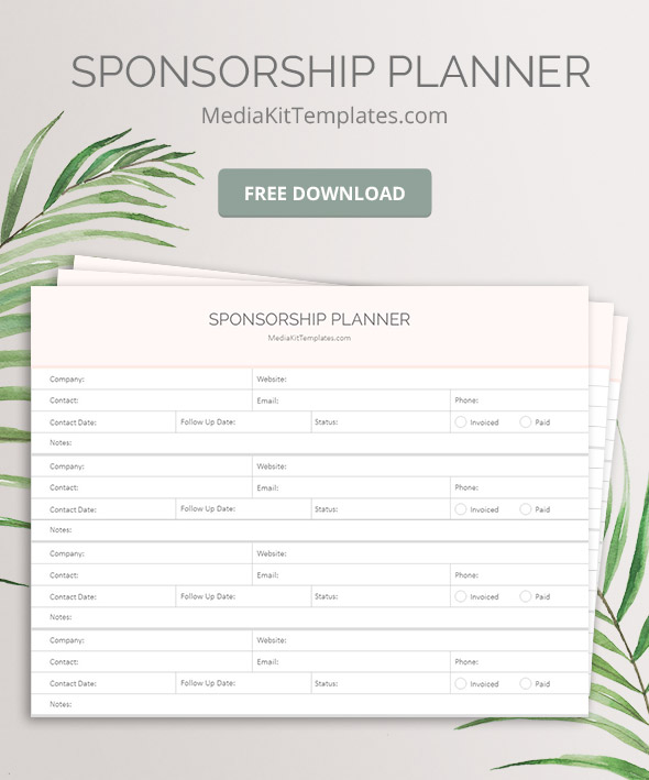 Sponsorship tracker download
